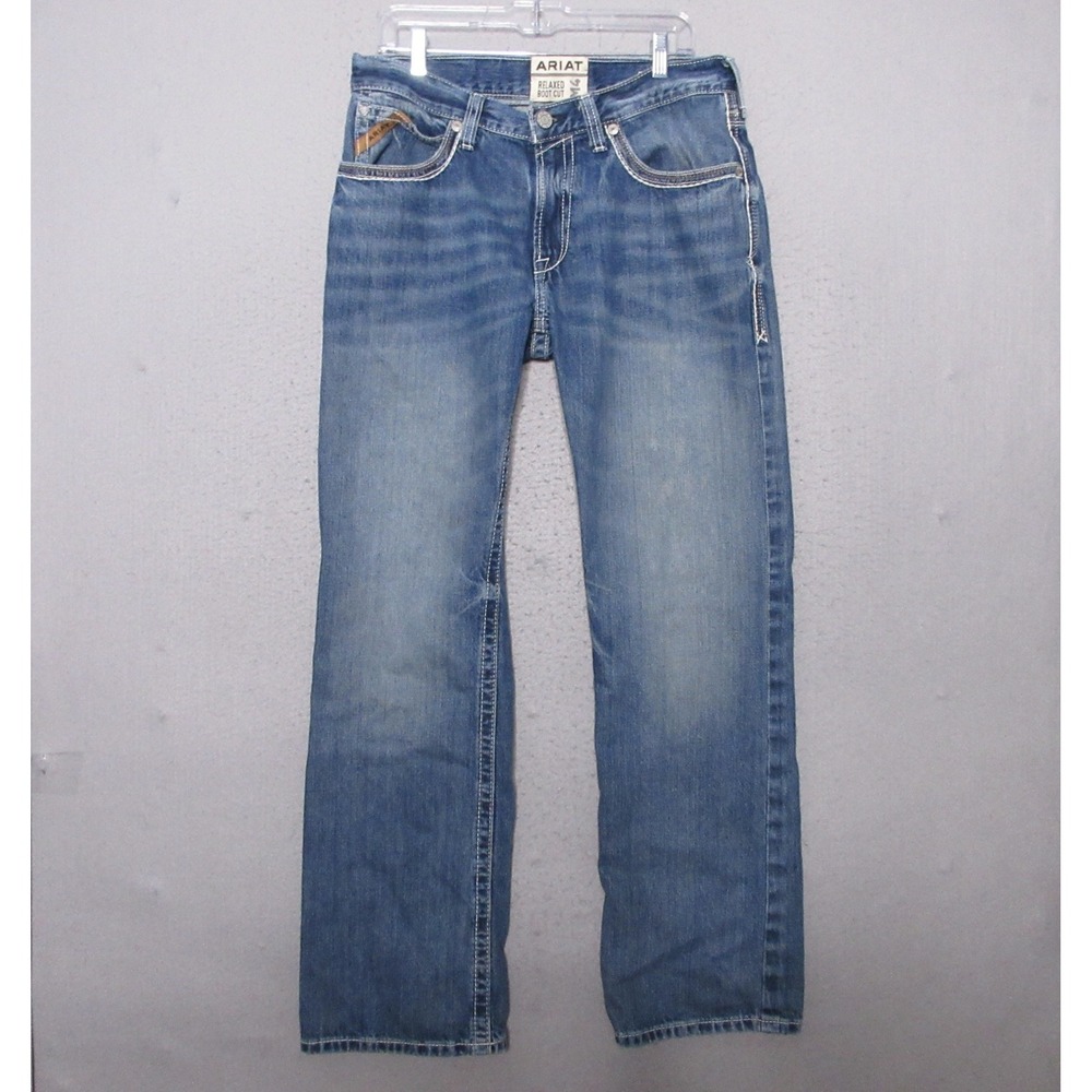 Ariat Jeans Men 33 M4 Relaxed Boot Cut Durango Coltrane Blue Denim Western Work